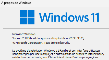 Aperçu de version de Windows